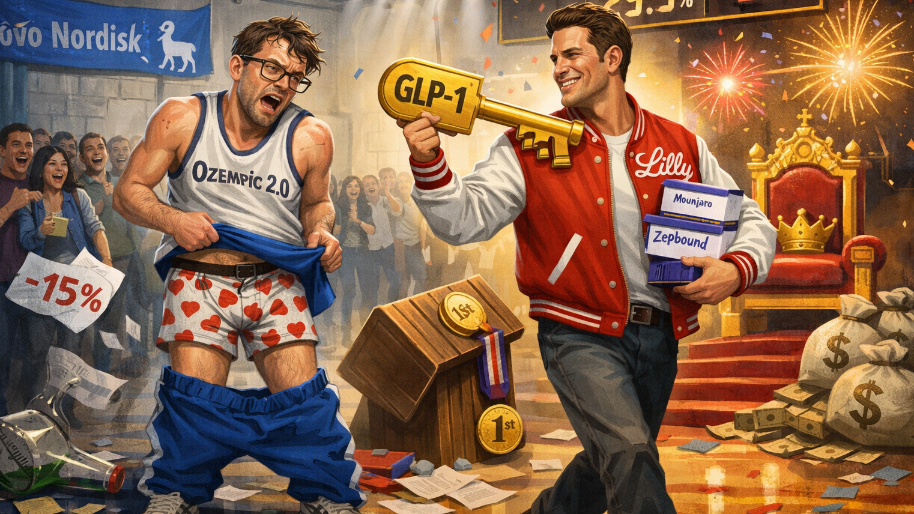 Novo’s Ozempic Sequel Gets Publicly Pantsed (-15%)... Tosses Lilly the Keys to Its GLP-1 Kingdom