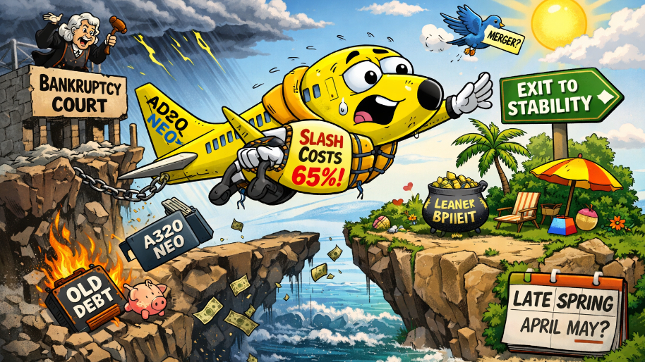 Spirit Targets Late-Spring Bankruptcy Exit After Cutting Fleet Costs 65% in Radical Reset Plan