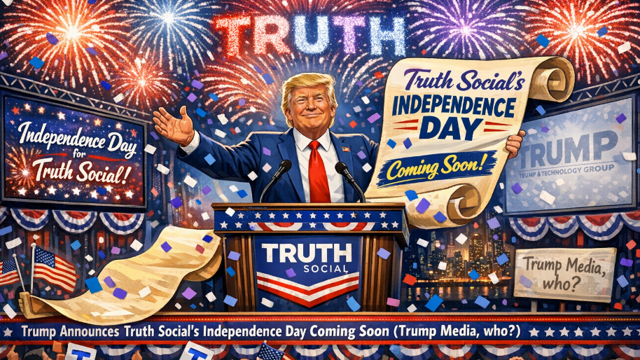 Trump Announces Truth Social’s Independence Day Coming Soon (Trump Media, who?)