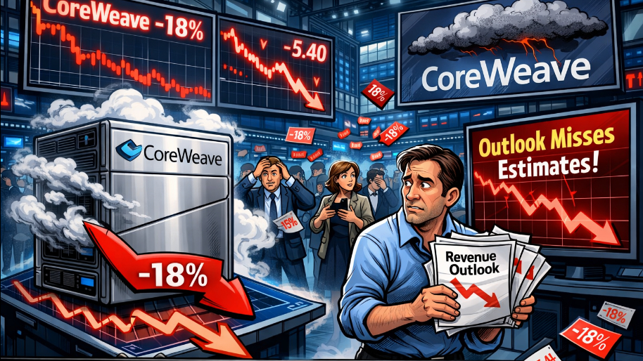 CoreWeave Shares Slide -18% After Revenue Outlook Trails Estimates