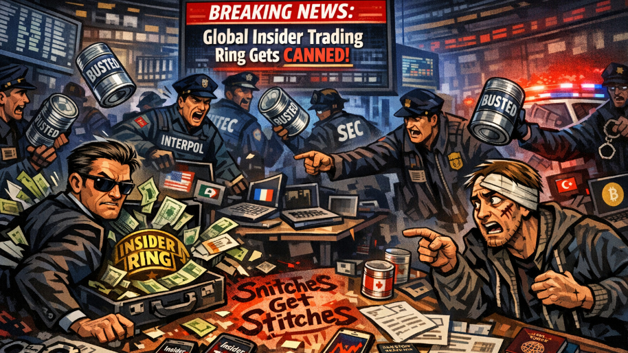 BREAKING: Global Insider Trading Ring Gets Canned (Snitches Get Stitches)