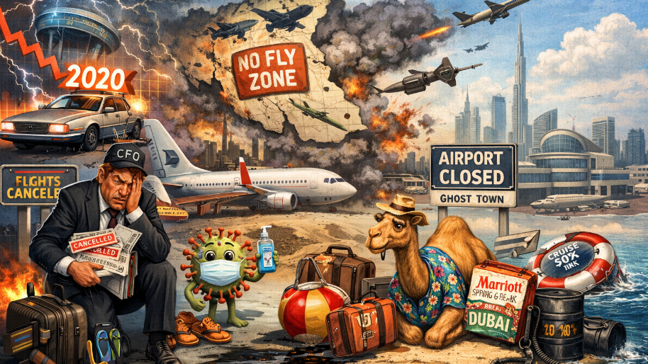 Travel Stocks Time-Travel to 2020 Pandemic as Middle East Escalation Wipes 3,400 Flights Off the Map