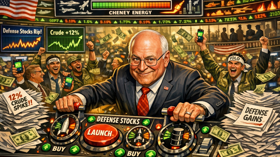 Dick Cheney Energy Returns as Defense Stocks Rip, Crude Spikes 12%, & Dip Buyers YOLO…
