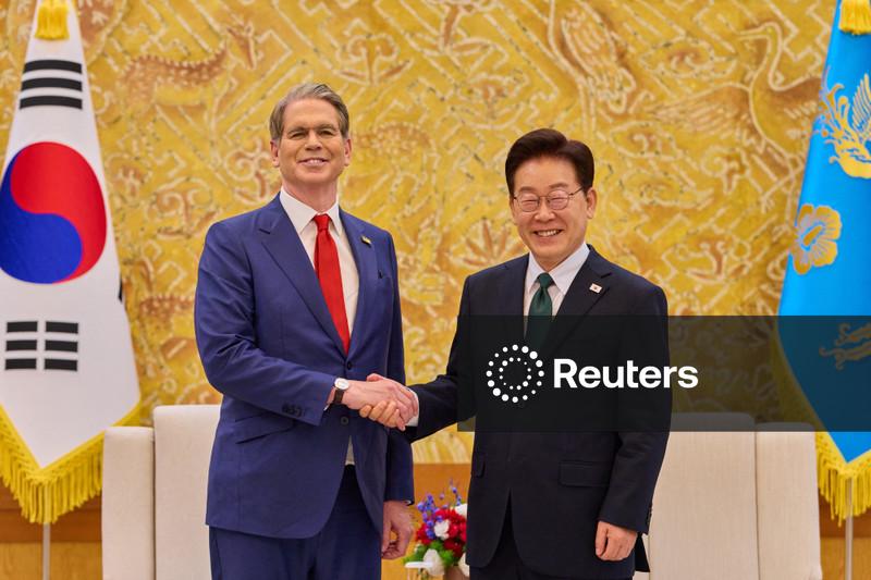 US Treasury's Bessent arrives in South Korea for trade talks with China's He ahead of leaders’ summit