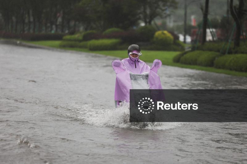 Typhoon Bavi batters eastern China, threatens days of heavy rain