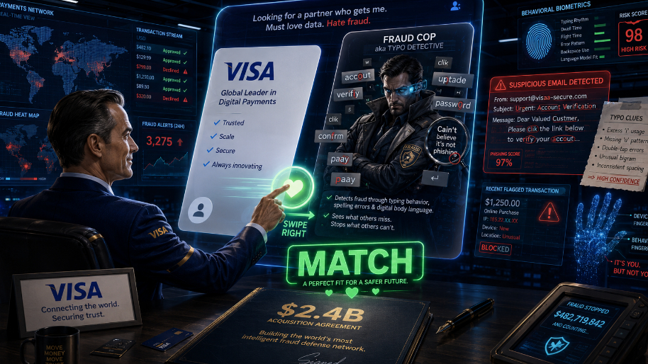 Visa Swipes Right For the $2.4B Fraud Cop That Knows You By Your Typos…