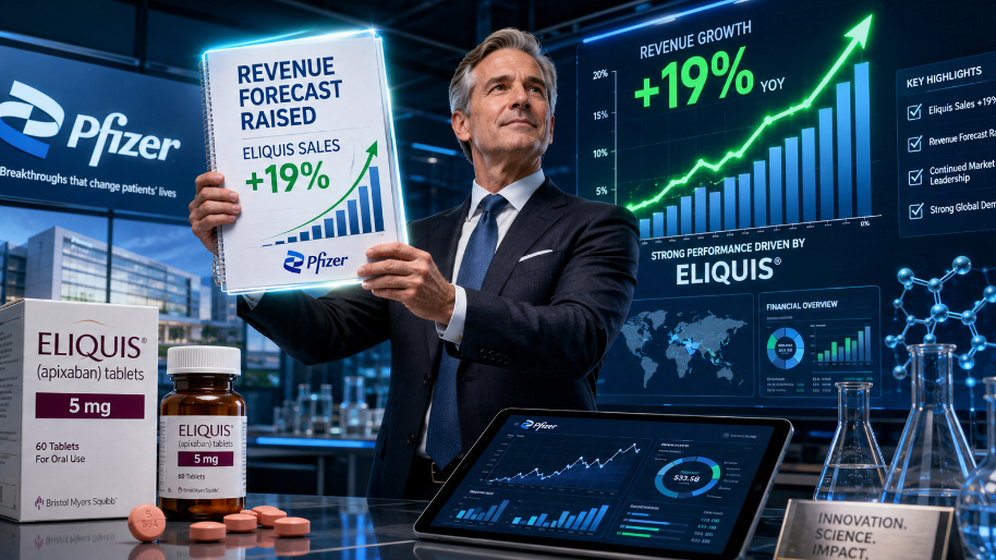 Pfizer Lifts Revenue Forecast as Eliquis Sales Rise 19%