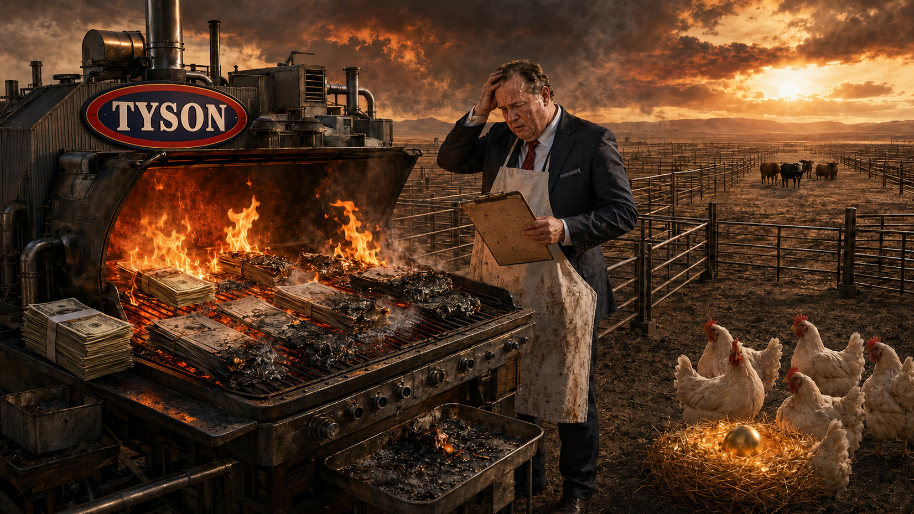 Tyson’s Beef Business Gets Barbecued as U.S. Cattle Supply Hits 75-Year Low ($707 Million Loss)