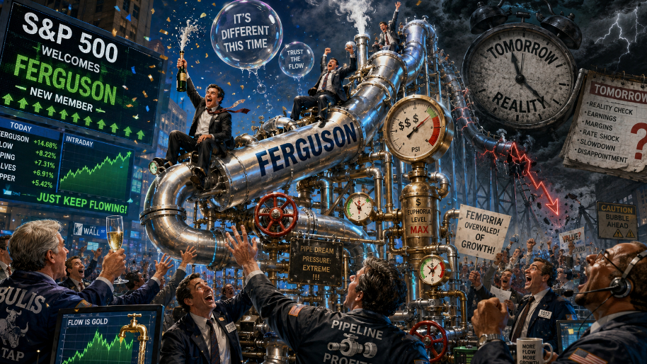 Wall Street Is Chasing a "Pipe Dream" Pop as Ferguson Joins the S&P 500 (Reality Strikes Tomorrow)