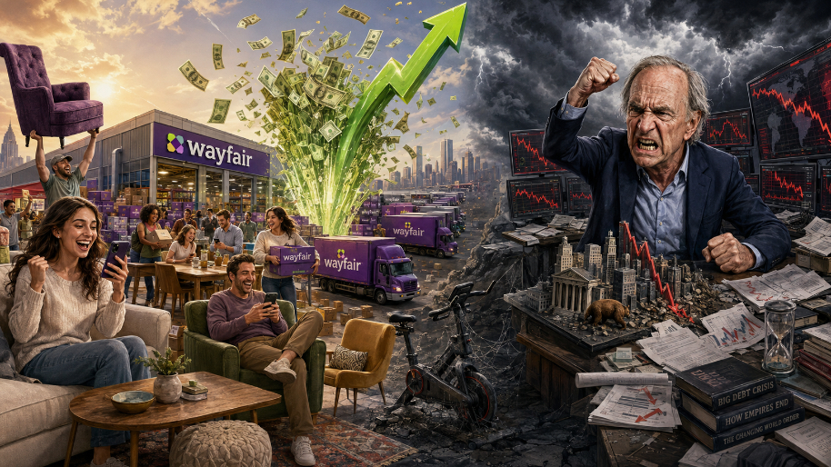 Wayfair Gets Its Pandemic “Swagger Back” With Fattest Cashflow Since 2020 (Ray Dalio Punching Air)