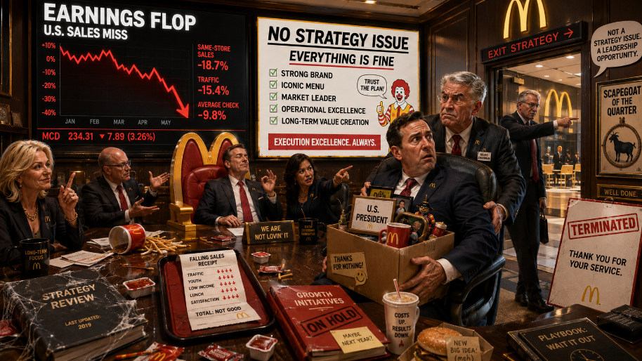Earnings Flop: Micky D’s Swears It Doesn't Have a Strategy Issue, Executes Its U.S. President Anyway