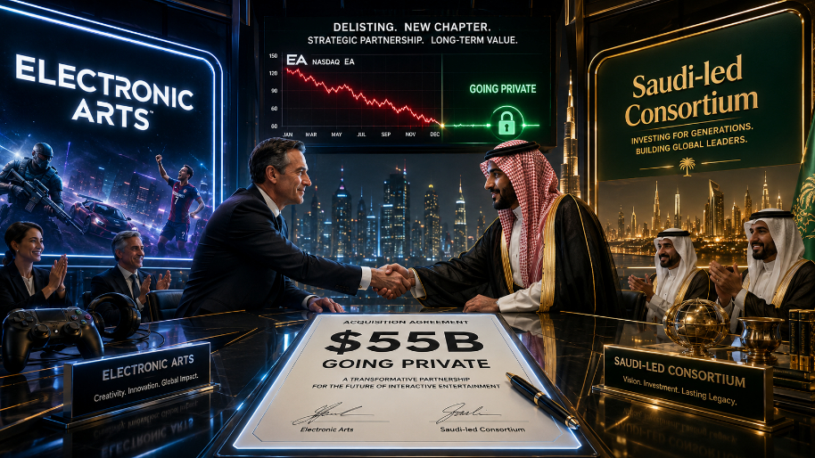 Electronic Arts Goes Private in $55 Billion Saudi-Led Acquisition