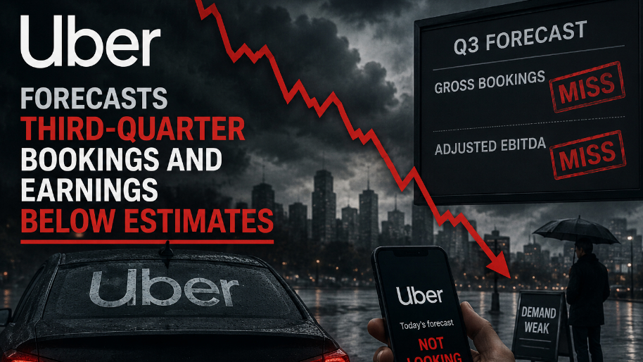 Uber Forecasts Third-Quarter Bookings and Earnings Below Estimates