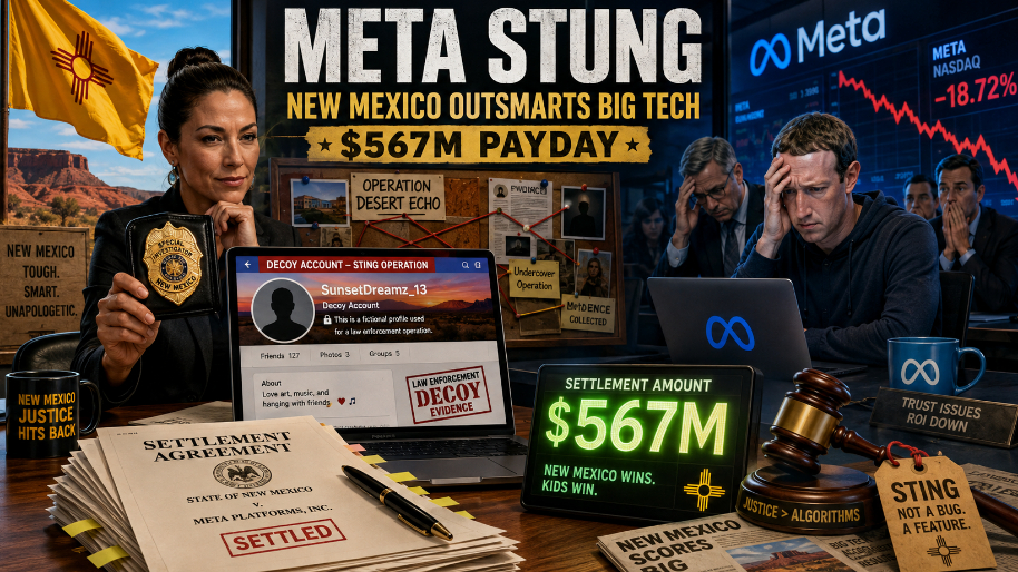 New Mexico Catfished Meta with a Fake 13-Year-Old and Just Cashed the Sting In for $567M