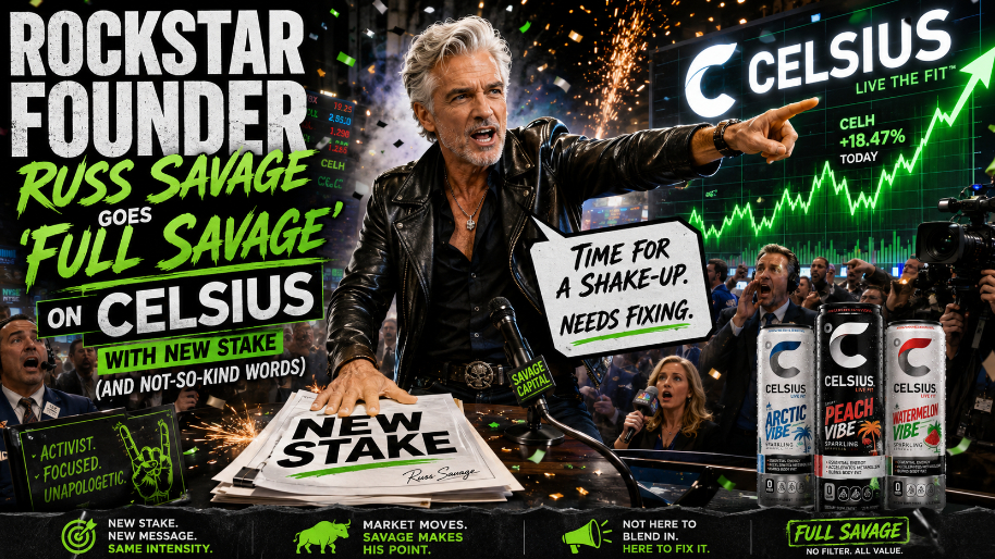 Rockstar Founder Russ Savage Goes 'Full Savage' on Celsius with New Stake (And Not-So-Kind Words)