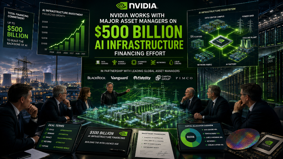 Nvidia Works With Major Asset Managers on $500 Billion AI Infrastructure Financing Effort