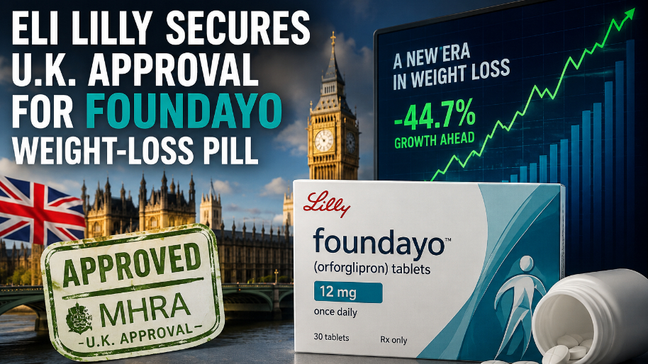 Eli Lilly Secures U.K. Approval for Foundayo Weight-Loss Pill