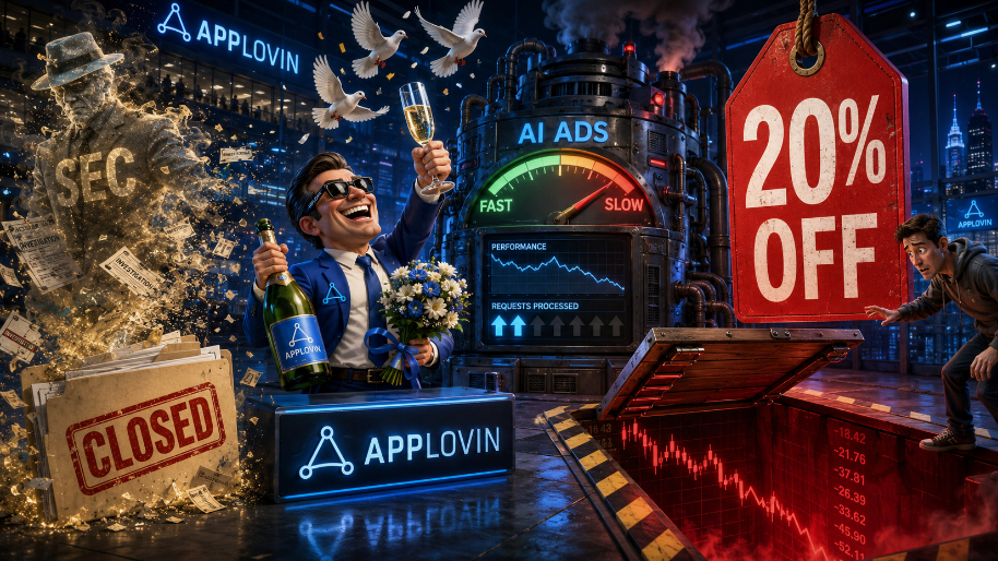 AppLovin’s SEC Boogeyman Disappears… But Slower AI Ad Gains Make Its 20% Discount Look Suspicious
