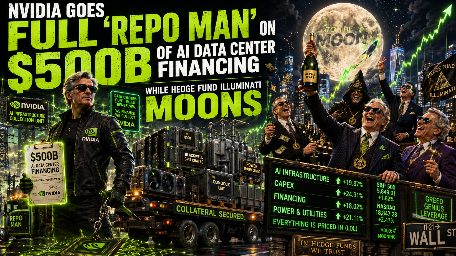 Nvidia Goes Full "Repo Man" on $500B of AI Data Center Financing While Hedge Fund Illuminati Moons