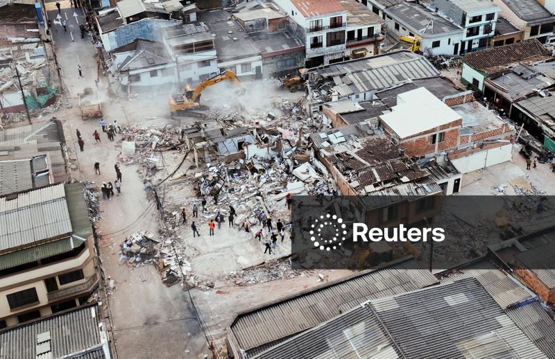 Colombia president vows reconstruction fund as search for quake survivors enters critical period