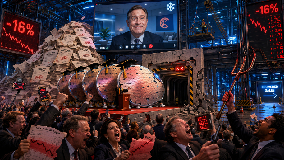 Cerebras Investors Riot After Record-Breaking Orders Fail to Graduate Into Actual Sales (-16%)