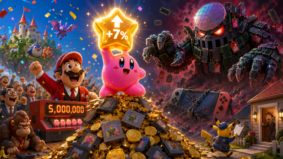 Nintendo Gets a 7% Power-Up After Pokopia Moves 5 Million Copies (Memory-Cost Boss Battle Lingers)