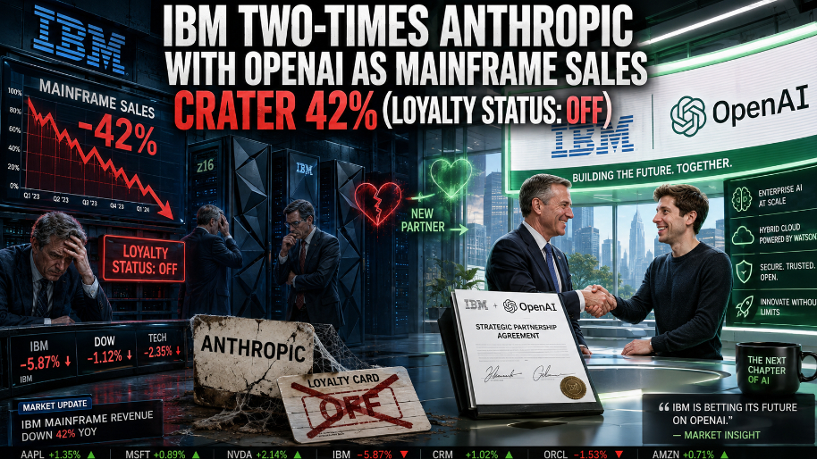 IBM Two-Times Anthropic With OpenAI as Mainframe Sales Crater 42% (Loyalty Status: OFF)