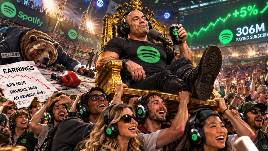 Spotify’s 306M Paying Subscribers Save the Day as Earnings Miss Falls on Deaf Ears (+5%)