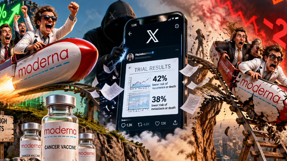 Moderna’s 530% Rally Gets a 25% Reality Check After Cancer Vaccine Results Leak on X