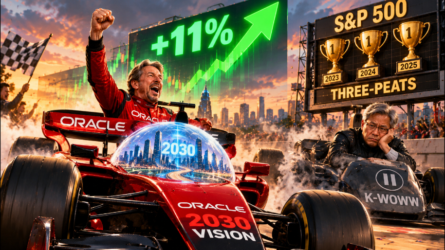 Oracle’s ‘2030 Vision’ Sends $ORCL Up 11% as K-Woww Hits Pause and the S&P Three-Peats
