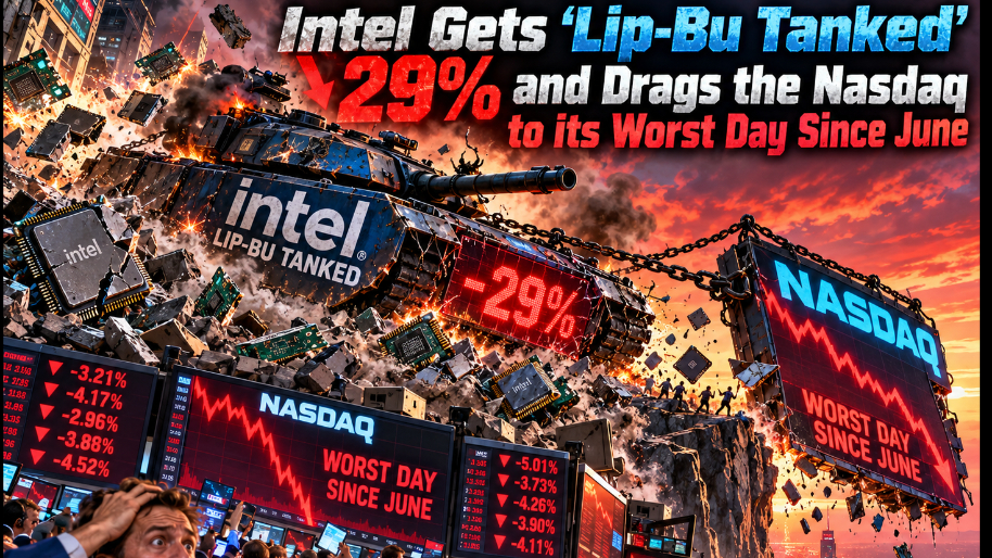 Intel Gets ‘Lip-Bu Tanked’ 29% and Drags the Nasdaq to Its Worst Day Since June